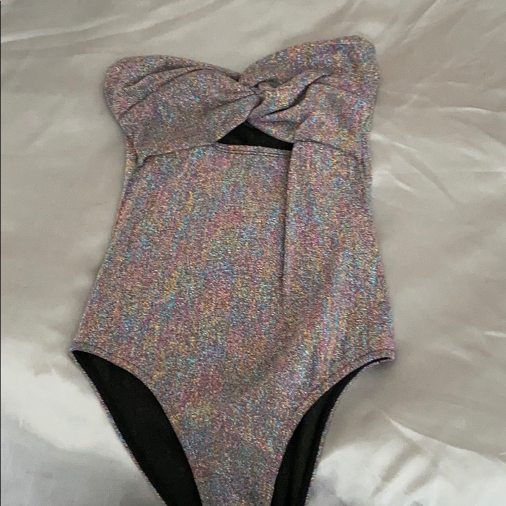 topshop multicolored sparkle bodysuit